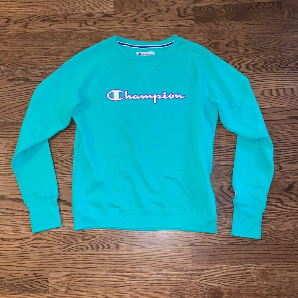 Women’s Green Champion Pullover Sweatshirt Size XS